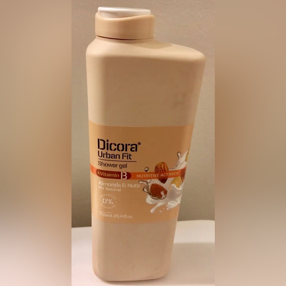 Dicora Urban Fit Shower Gel Almonds & Nuts 750mL 25.4oz Rare HTF Made in Spain